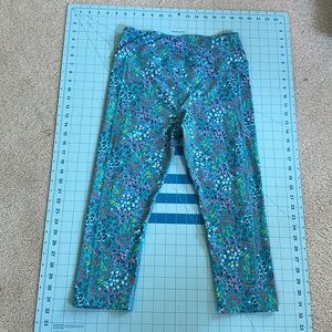 Land’s End Swim Leggings Mini Floral S/6-8